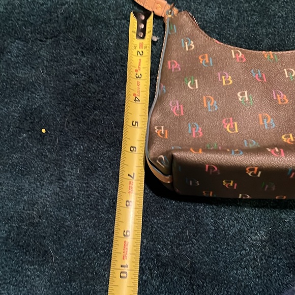 Dooney & Bourke Brown Mini Bag with Multicolor Logo - Picture 8 of 10
